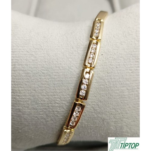 GOLD RENK DİKDÖRTGEN MODEL ZİRKON TAŞLI BİLEKLİK