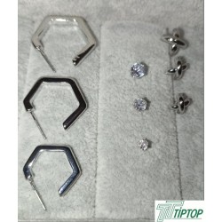 GÜMÜŞ RENK KÜPE SETİ GÜMÜŞ RENK KÜPE SETİ