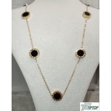 GOLD RENK SİYAH MİNELİ MODEL KOLYE GOLD RENK SİYAH MİNELİ MODEL KOLYE