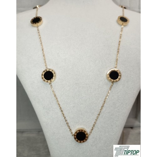 GOLD RENK SİYAH MİNELİ MODEL KOLYE GOLD RENK SİYAH MİNELİ MODEL KOLYE
