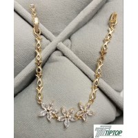 ÇİÇEK FİGÜRLÜ ZİRKON TAŞLI  BİLEKLİK