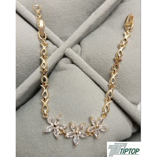 ÇİÇEK FİGÜRLÜ ZİRKON TAŞLI  BİLEKLİK