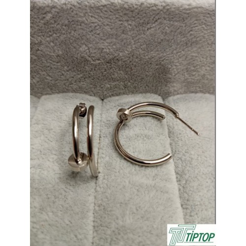 GÜMÜŞ RENK ZİRKON TAŞLI HALKA KÜPE