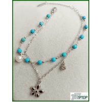 FİRUZE TURKUAZ GÜMÜŞ RENK BİLEKLİK