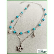 FİRUZE TURKUAZ GÜMÜŞ RENK BİLEKLİK FİRUZE TURKUAZ GÜMÜŞ RENK BİLEKLİK