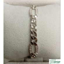 GÜMÜŞ RENK ZİNCİR MODEL ZİRKON TAŞLI BİLEKLİK