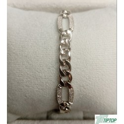 GÜMÜŞ RENK ZİNCİR MODEL ZİRKON TAŞLI BİLEKLİK